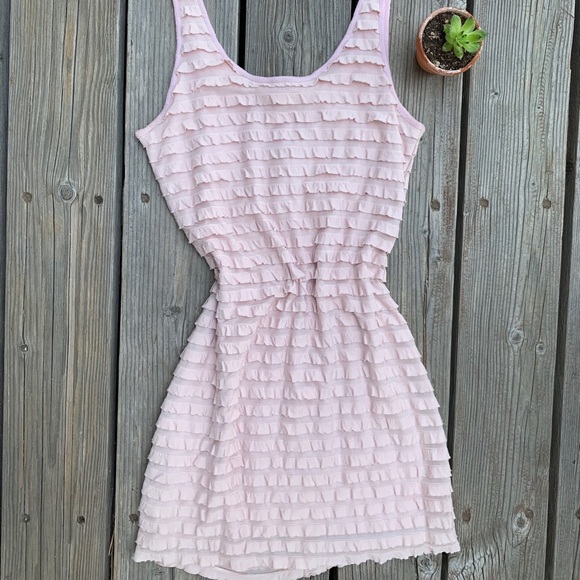🌿H & M Blush Ruffle Tank dress - Picture 3 of 4